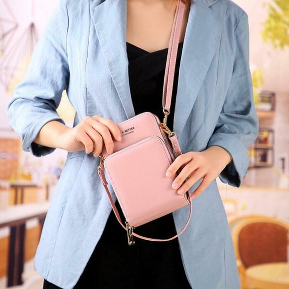 Crossbody Phone Purse Touch Screen Bag 3 Tiers - Multiple Colors - Picture 4 of 16